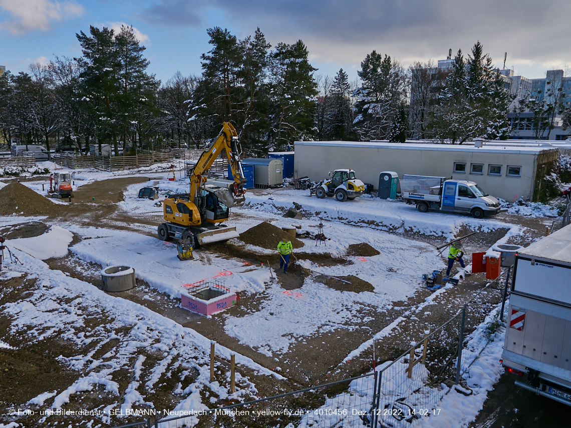 12.12.2022 - Baustelle an der Quiddestraße Haus für Kinder in Neuperlach